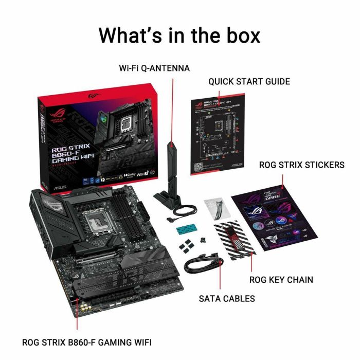 Asus ROG STRIX B860-F GAMING WiFi Placa base Intel B860 LGA 1851 (Socket V1) ATX 15