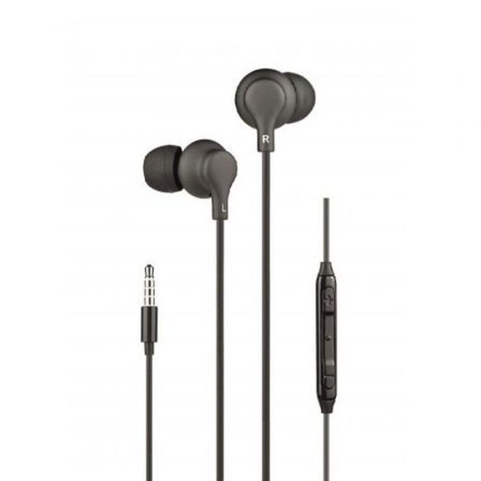 Daewoo DW2013 Auriculares In-ear con Micrófono Integrado, Jack 3.5mm, Control Remoto de Volumen, Negros