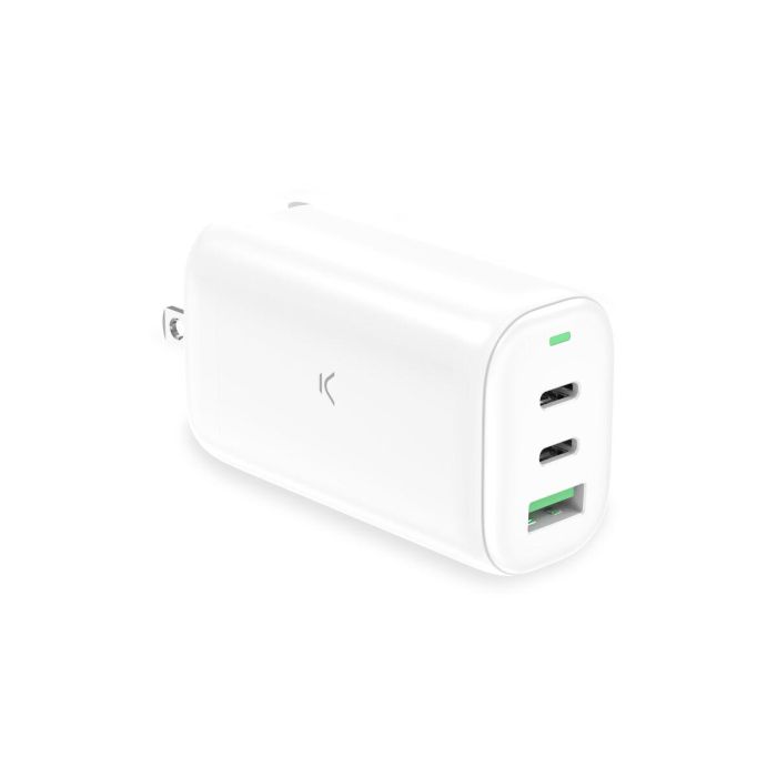 Cargador de Pared KSIX GaN Blanco 65 W 5 Cargador de Pared KSIX GaN Blanco 65 W 5