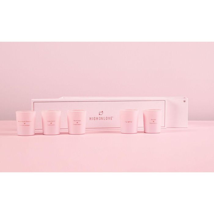 Vela de Masaje Highonlove Naranja Rosa Champán de Fresa Lichi 35 ml 5