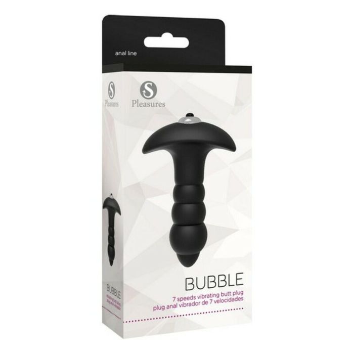 Plug Anal S Pleasures Bubble Negro Negro/Plateado 1