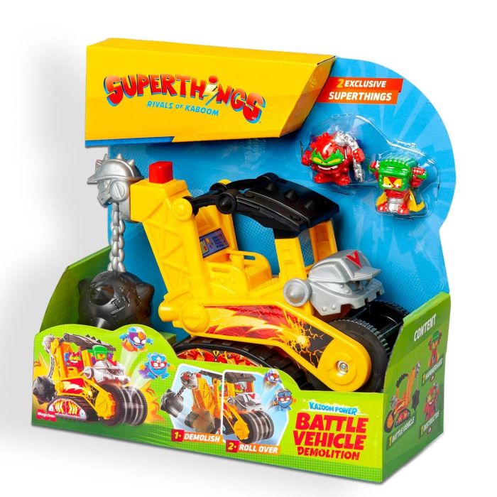 SUPERTHINGS Pstsp116In310 Battle Vehicles Demolition Magic: Vehículo con Ataque Rodillo y Bola Demoledora, Incluye 2 Superthings Villanos Exclusivos 1 SUPERTHINGS Pstsp116In310 Battle Vehicles Demolition Magic: Vehículo con Ataque Rodillo y Bola Demoledora, Incluye 2 Superthings Villanos Exclusivos 1