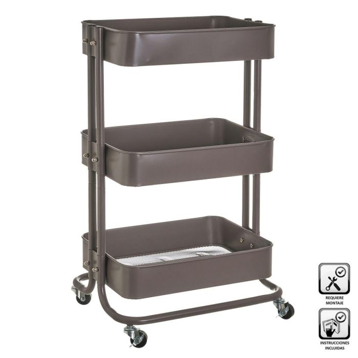 Carrito Verdulero Gris Metal 44 x 36 x 73 cm 5 Carrito Verdulero Gris Metal 44 x 36 x 73 cm 5