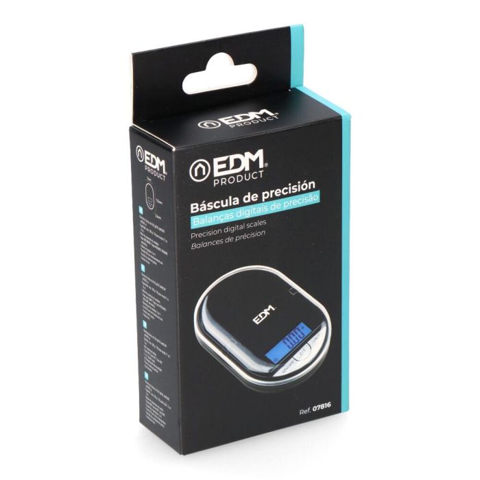 Edm Báscula de Precisión Digital 200g, Pantalla LCD Retroiluminada, Función de Tara y Conteo de Piezas, Conversión de Unidades 2