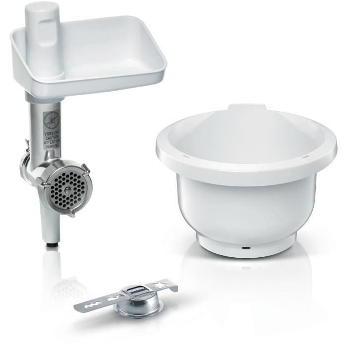 Bosch MUZS2BS Kit de accesorios de repostería para robot de cocina MUM Serie 2, con picadora de carne y bol de plástico extra. 4