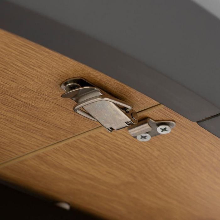 Mesa Extensible Natural-Negro Dm-Metal 120 X 120 X 76 cm