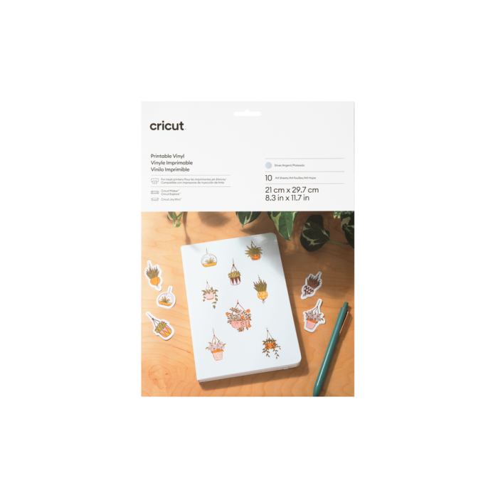 Cricut 2010365 Vinilo de Transferencia Térmica Liso, Plata, 10 Hojas, Compatible con Maker/Explore/Joy Xtra 0 Cricut 2010365 Vinilo de Transferencia Térmica Liso, Plata, 10 Hojas, Compatible con Maker/Explore/Joy Xtra 0