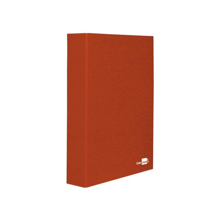 Carpeta De 4 Anillas 40 mm Mixtas Liderpapel Folio Carton Forrado Paper Coat Roja 1