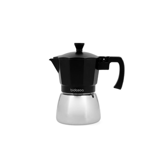 Bidasoa Cafetera Tribeca 3 Tazas Aluminio y Acero Negro Apta Inducción, Gas, Eléctrica y Vitrocerámica 0 Bidasoa Cafetera Tribeca 3 Tazas Aluminio y Acero Negro Apta Inducción, Gas, Eléctrica y Vitrocerámica 0