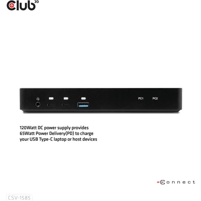Club3D KVM Switch 4K60Hz 2x USB-C> HDMI/DP/3xUSB/2xUSB-C/LAN Conmutador/Docking Station DisplayPort/HDMI 4K60Hz USB-C Negro 4 Club3D KVM Switch 4K60Hz 2x USB-C> HDMI/DP/3xUSB/2xUSB-C/LAN Conmutador/Docking Station DisplayPort/HDMI 4K60Hz USB-C Negro 4