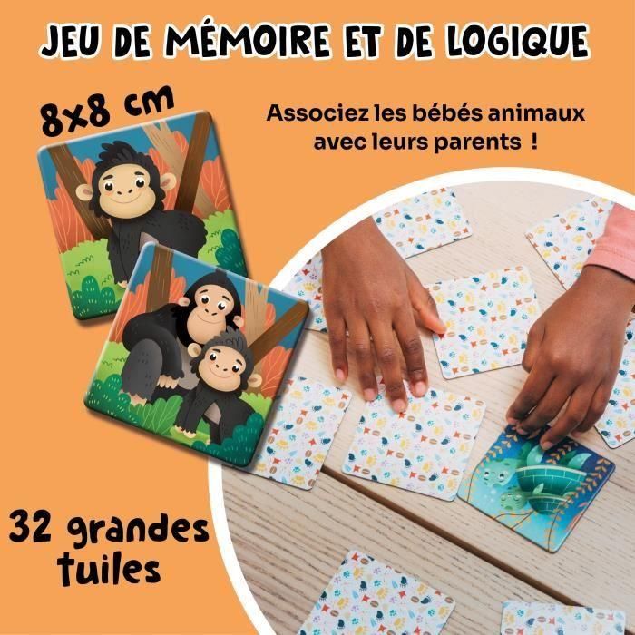 Juegos educativos - GEOMAG - Memo Ecológico Animales en Peligro - Juego de memoria - Animales en peligro de extinción - Asociación de padres y bebés 2 Juegos educativos - GEOMAG - Memo Ecológico Animales en Peligro - Juego de memoria - Animales en peligro de extinción - Asociación de padres y bebés 2