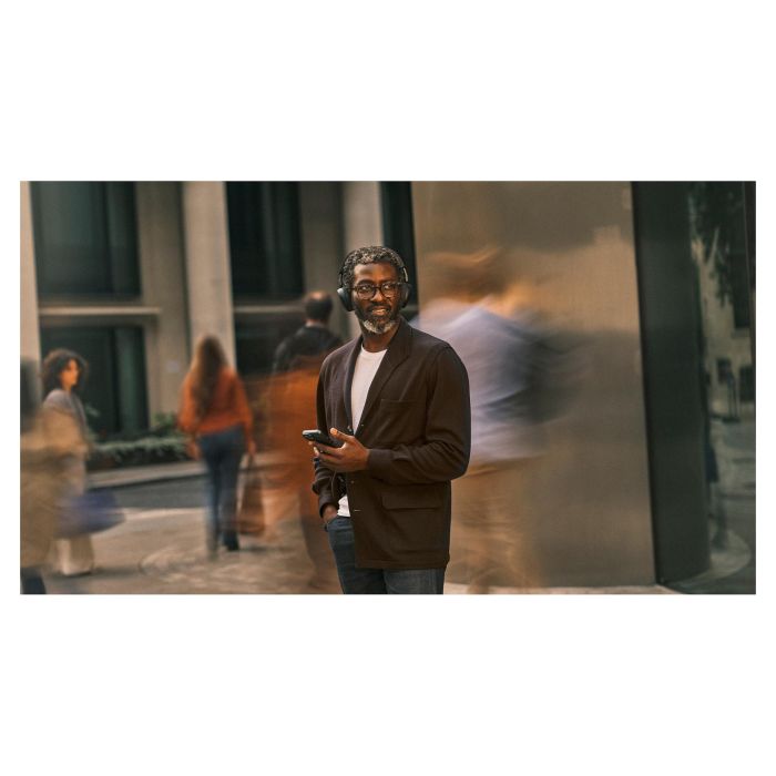 Jabra Evolve3 75 MS Auriculares Diadema Inalámbricos con Link 390c, Negro, 45h Batería, Bluetooth 5.3, Certificado Microsoft Teams