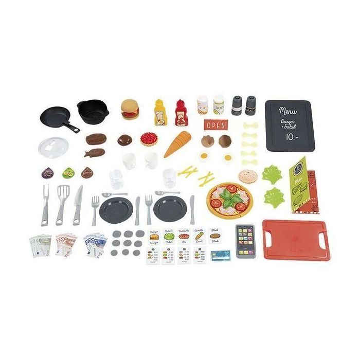 Smoby - Cocina Restaurante Chef - Comedor 3 zonas de juego - 70 accesorios incluidos - L76xA24xP82 - Edad 3 2