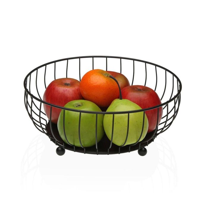 Frutero Versa Negro Metal Acero 27,5 X 11 X 27,5 CM 1 Frutero Versa Negro Metal Acero 27,5 X 11 X 27,5 CM 1