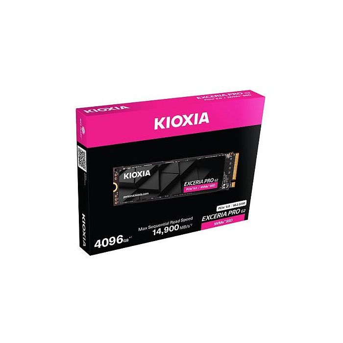 Kioxia Exceria Pro G2 LVE10Z4T09G8 SSD 4TB M.2 NVMe PCIe 5.0 x4 - Lectura 14900 MB/s, Escritura 13700 MB/s 4 Kioxia Exceria Pro G2 LVE10Z4T09G8 SSD 4TB M.2 NVMe PCIe 5.0 x4 - Lectura 14900 MB/s, Escritura 13700 MB/s 4