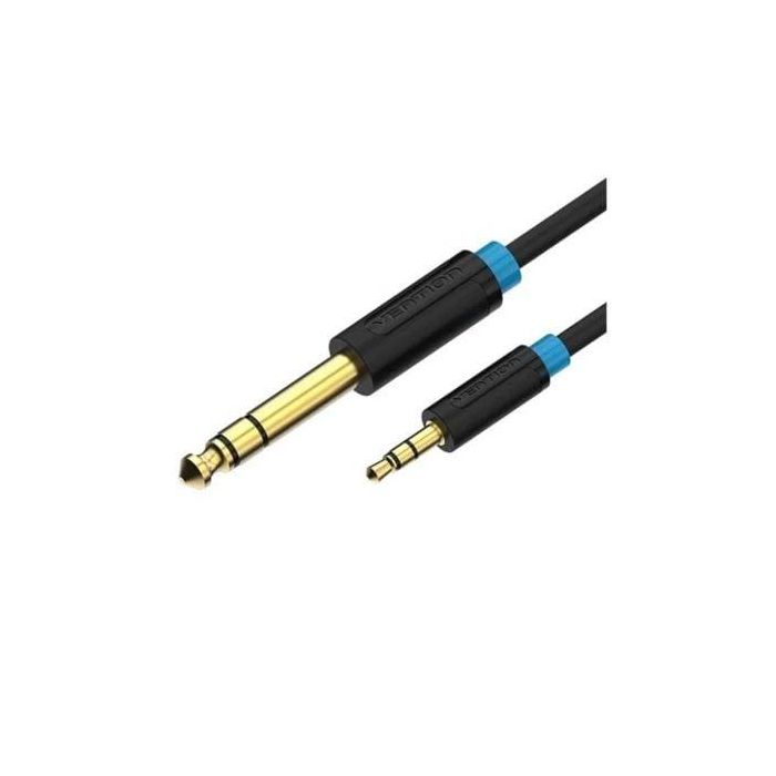 Vention BABBG Cable de Audio Estéreo Jack 6.5 Macho a Jack 3.5 Macho 1.5m Negro