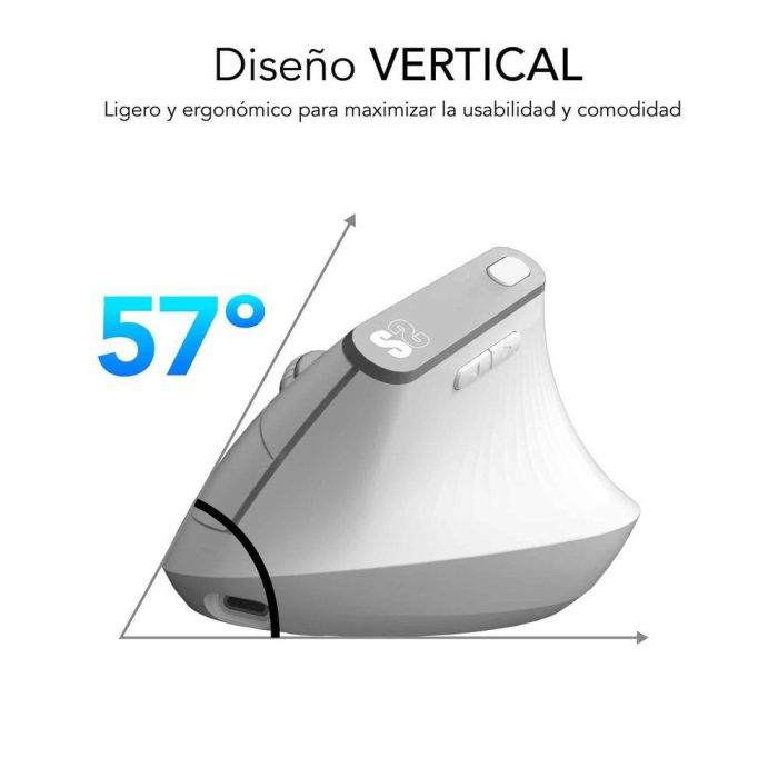 SUBBLIM NATURE VERTICAL ERGO DUAL MOUSE BATTERY WHITE 3 SUBBLIM NATURE VERTICAL ERGO DUAL MOUSE BATTERY WHITE 3