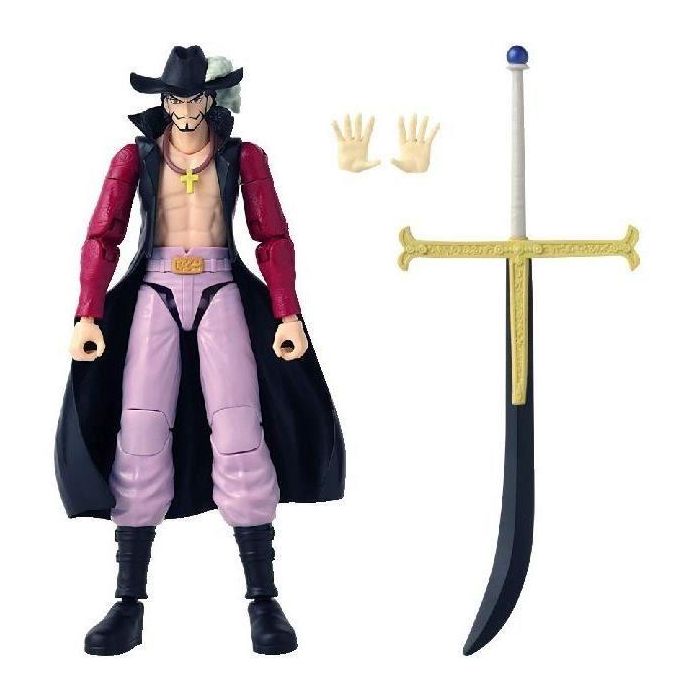 Bandai BAN3296580370535 Figura articulada Anime Heroes One Piece Dracule Mihawk Hawkeye 17 cm 1