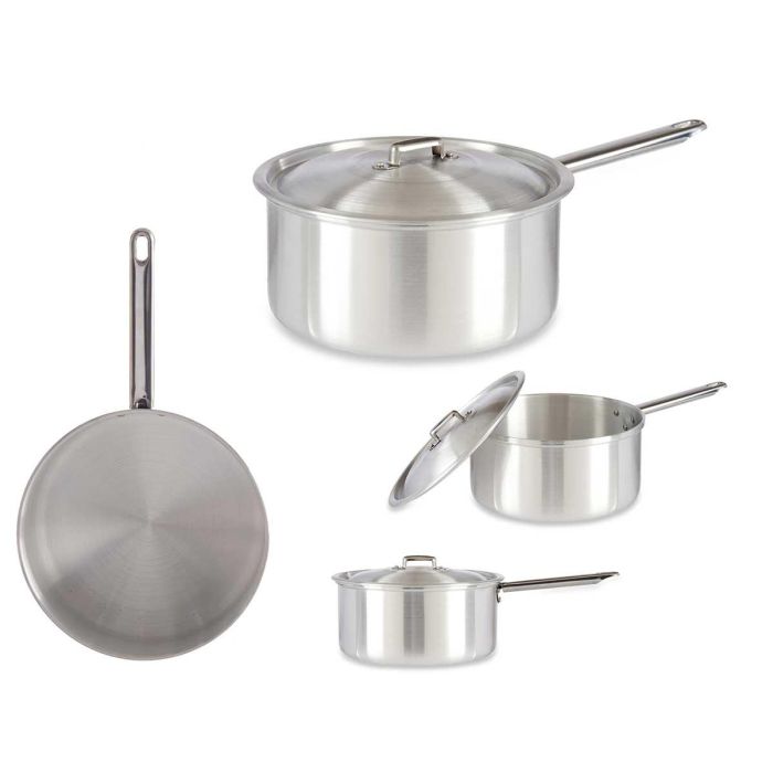 Cazo de Aluminio con Tapa Kinvara 22 cm, 4 L, Plata - Apto Gas, Horno y Lavavajillas (10 Unidades) Cazo de Aluminio con Tapa Kinvara 22 cm, 4 L, Plata - Apto Gas, Horno y Lavavajillas (10 Unidades)