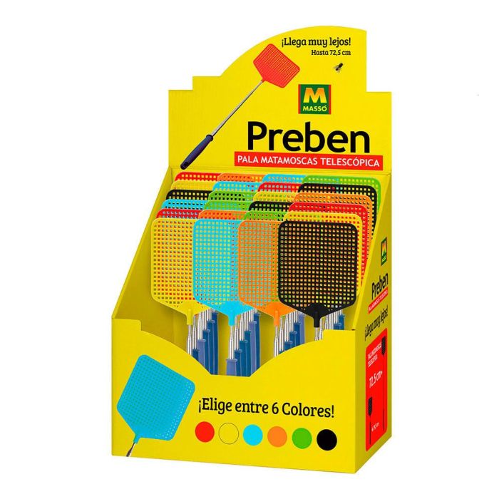 Pala matamoscas telescópica 72cm preben 231312 massó colores / modelos surtidos Pala matamoscas telescópica 72cm preben 231312 massó colores / modelos surtidos