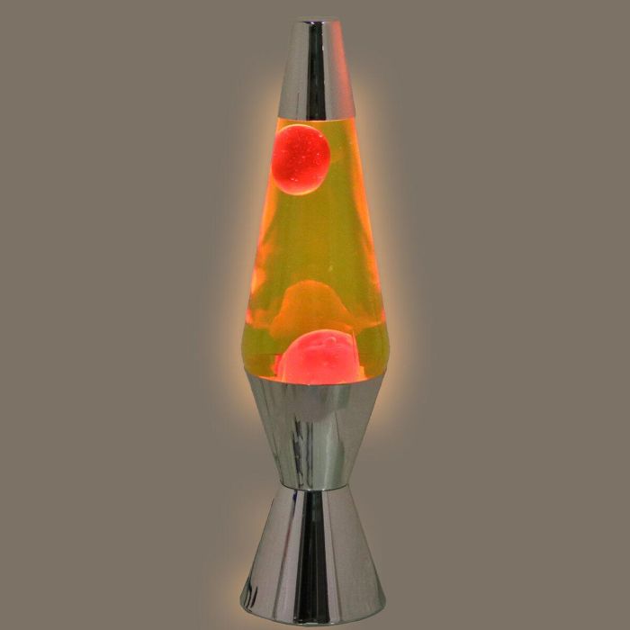 Lámpara de Lava Alexandra House Living Amarillo Rosa Metal 9 x 37 x 9 cm 1