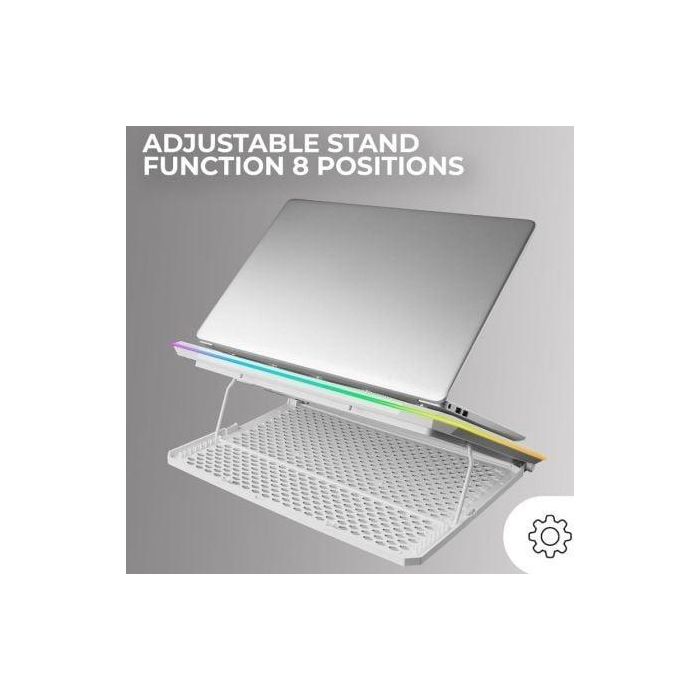 Mars Gaming MNBC13W Soporte Refrigerante para Portátiles hasta 17" con 13 Ventiladores, RGB, Ergonómico, USB, Pantalla LCD y Soporte Móvil 3 Mars Gaming MNBC13W Soporte Refrigerante para Portátiles hasta 17" con 13 Ventiladores, RGB, Ergonómico, USB, Pantalla LCD y Soporte Móvil 3