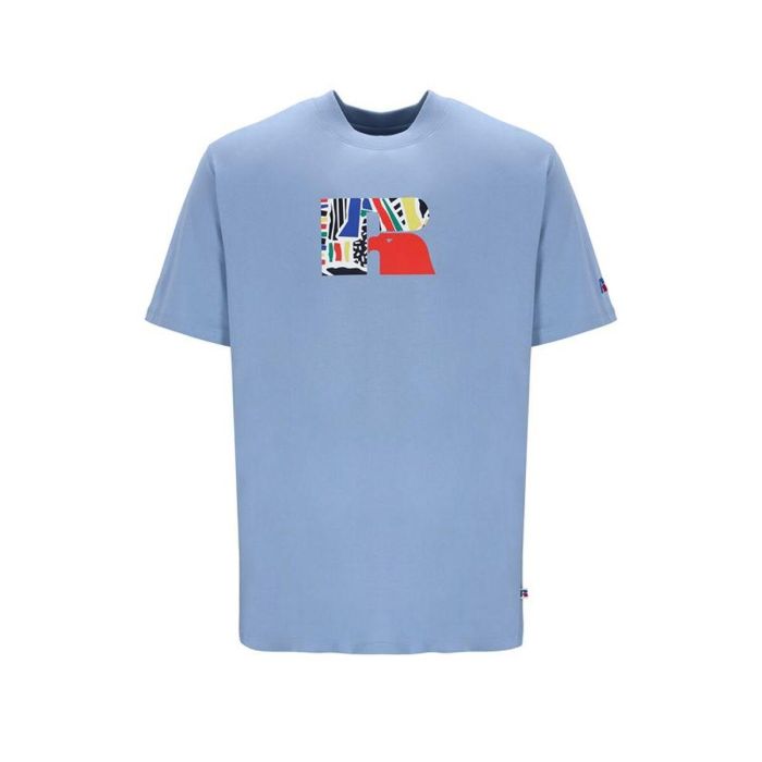 Camiseta de Manga Corta Hombre Russell Athletic Emt E36211 Azul Añil 0 Camiseta de Manga Corta Hombre Russell Athletic Emt E36211 Azul Añil 0