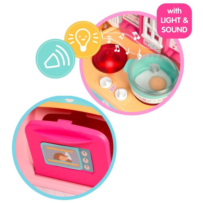 Nenuco Nfne3000 Cocinita Mágica con Luces y Sonidos para Niños 3+ años, Muñeca 30cm y +10 Accesorios 2