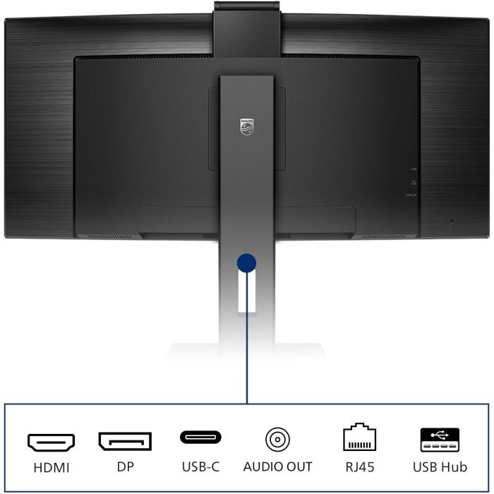 Philips 346P1CRH Monitor 34 Pulgadas VA Curvo 1500R 3440x1440 100Hz 4ms USB-C HDMI DP 5 Philips 346P1CRH Monitor 34 Pulgadas VA Curvo 1500R 3440x1440 100Hz 4ms USB-C HDMI DP 5
