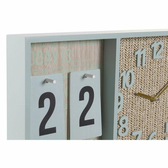 Reloj Pared Tropical DKD Home Decor Verde Menta Verde Oscuro 5 x 24 x 40 cm (2 Unidades) 1