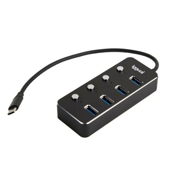 Hub USB iggual IGG318485 3 Hub USB iggual IGG318485 3