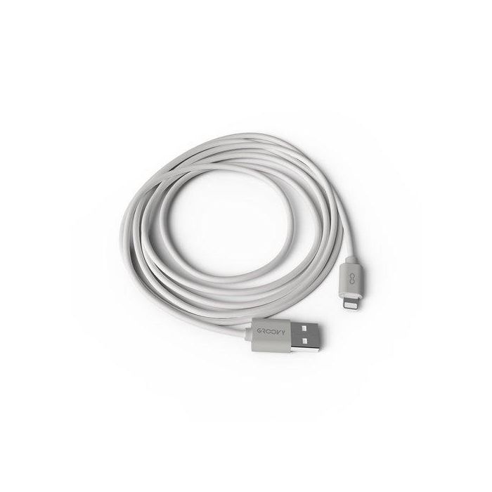 Groovy Cable USB 2.0 a Apple Lightning 2 Metros Blanco - Carga y Sincroniza iPhone/iPad