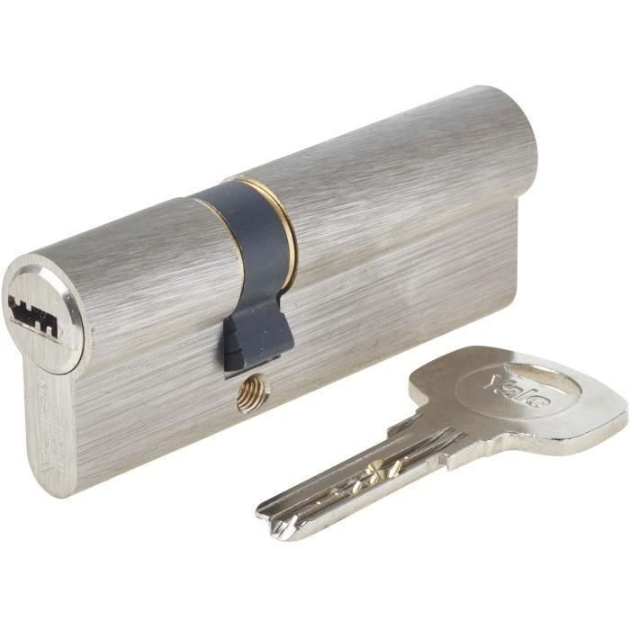 Cilindro de cierre liberable YALE - Para puerta de entrada / exterior - 6 pines - 4 llaves - 30 x 50 mm 1 Cilindro de cierre liberable YALE - Para puerta de entrada / exterior - 6 pines - 4 llaves - 30 x 50 mm 1