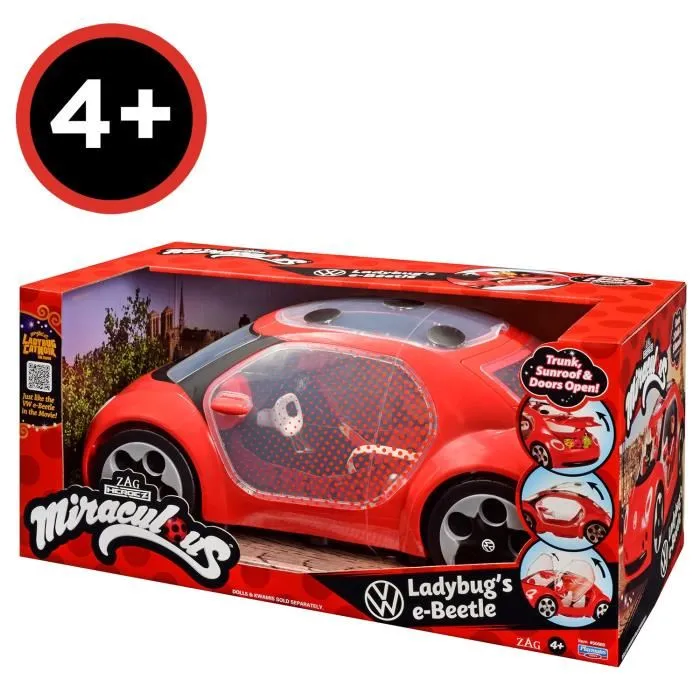 Bandai Coche Volkswagen e-Beetle de Miraculous Ladybug - BAN3701405815356 5 Bandai Coche Volkswagen e-Beetle de Miraculous Ladybug - BAN3701405815356 5