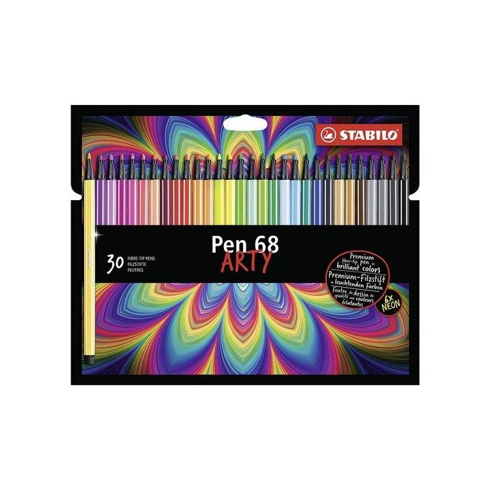 Rotulador Fibra Stabilo Pen 68 Arty Line Caja Carton De 30 (Set de 6)