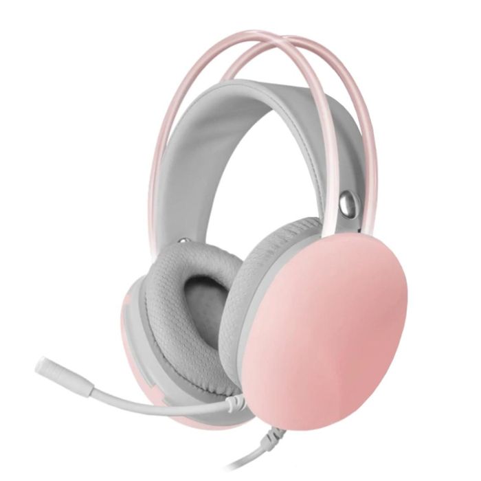 Mars Gaming MH-GLOW Auriculares Gaming RGB Chroma Flow Jack 3.5mm para PC, PS4, PS5, Xbox, Switch, Smartphone, Pink