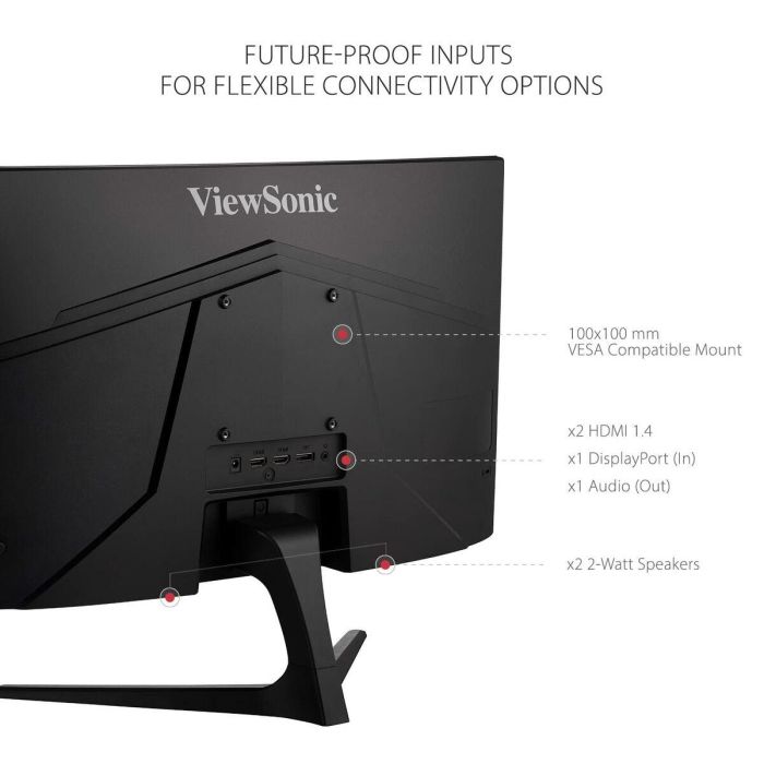 Pantalla de PC para juegos - VIEWSONIC - VX2418C - 24 VA FHD 1920 x 1080 - 1ms(MPRT) - 165Hz - HDMI/DisplayPort 2