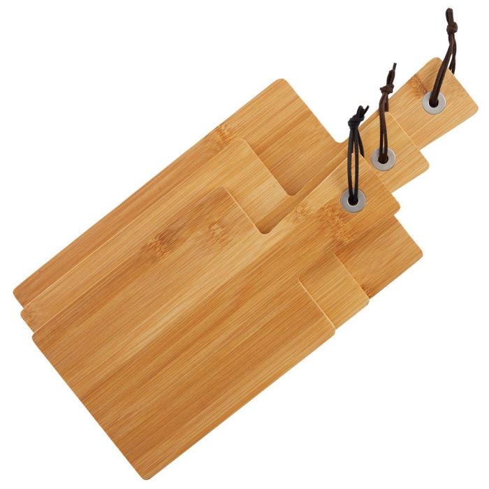 Day Juego de 3 Tablas de Cortar y Servir con Cuerda. Pequeña: 14.8x19.3x1.3 cm, Mediana: 33x17x1.3 cm, Grande: 39.8x19x1.3 cm 2