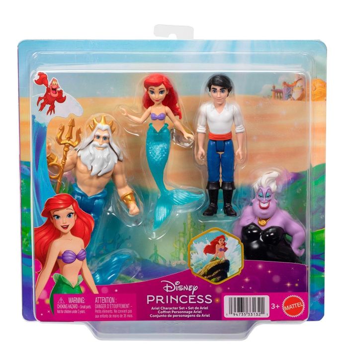 Mattel Conjunto Personajes La Sirenita Jhg84 Disney Princess Ariel, Eric, Tritón y Úrsula 1