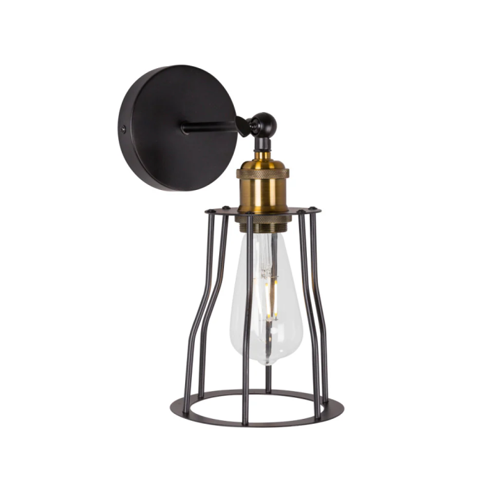 Artux Aplique de Pared Metal SKD-W1000 Estilo Industrial Retro para Comedores Dormitorios Cocinas Oficinas Restaurantes Cafeterías Artux Aplique de Pared Metal SKD-W1000 Estilo Industrial Retro para Comedores Dormitorios Cocinas Oficinas Restaurantes Cafeterías