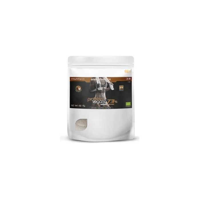 Eco Vegan Proteína Vegana 73% Cacao 1Kg. Suplemento en Polvo Sabor Cacao para Batidos y Postres, Alta en Proteínas.