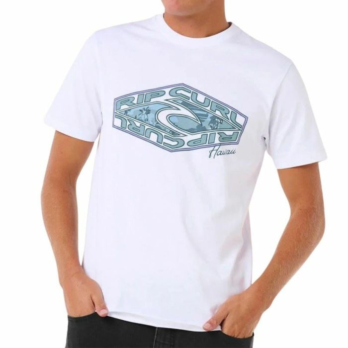 Camiseta de Manga Corta Hombre Rip Curl Refill Tee Blanco XL 0 Camiseta de Manga Corta Hombre Rip Curl Refill Tee Blanco XL 0