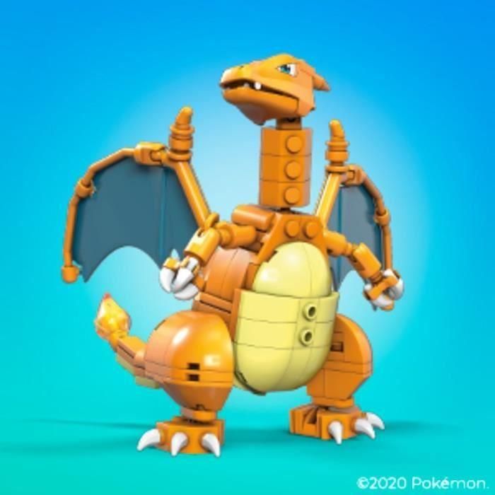 Mega Construx Gwy77 Set de Construcción Pokémon Charizard Figura Articulada con Alas y Fuego 222 Piezas +10cm +8 Años 2