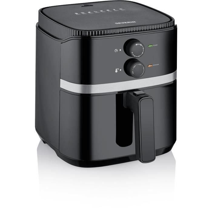 Freidora de aire caliente SEVERIN FR2452 - 5L - Freidora sin aceite - Multicocina - Tiempo regulable y termostato - Negra Freidora de aire caliente SEVERIN FR2452 - 5L - Freidora sin aceite - Multicocina - Tiempo regulable y termostato - Negra