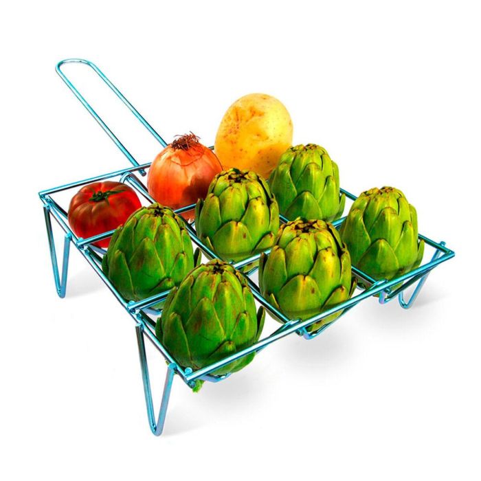 Parrilla para Verduras EDM 33,5 x 25 cm Metal Cromo 3 Parrilla para Verduras EDM 33,5 x 25 cm Metal Cromo 3