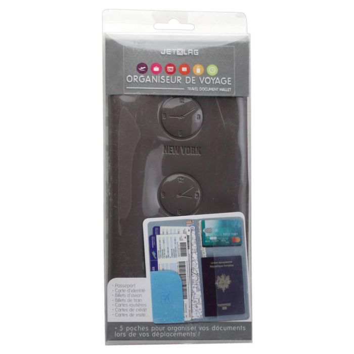 Jet Lag Portadocumentos De Viaje con 5 Bolsillos 10.5x22 cm PVC Colores Surtidos 6