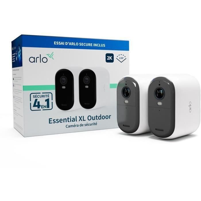 Cámara de vigilancia ARLO ESSENTIAL2 XL 2K con visión nocturna por infrarrojos, inalámbrica, 4 en 1 2 Cámara de vigilancia ARLO ESSENTIAL2 XL 2K con visión nocturna por infrarrojos, inalámbrica, 4 en 1 2