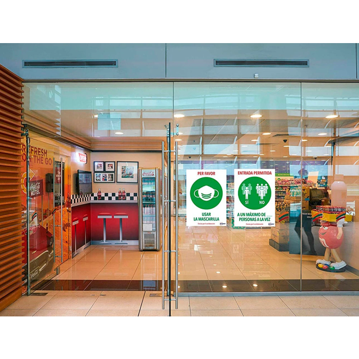 Avery Señal Adhesiva Usar Mascarilla DIN A4 Resistente Rayos UV Pack 2 Unidades 2