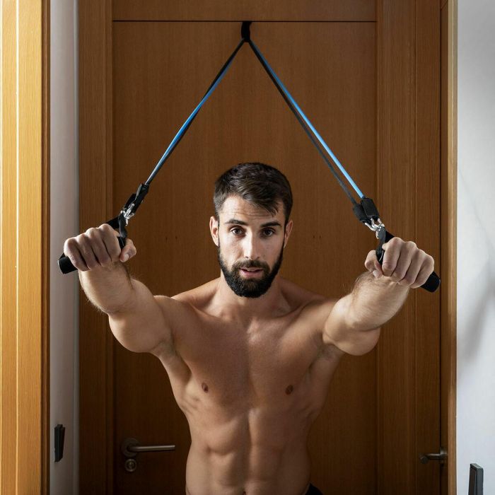 Pack Tabla de Flexiones Push-Up y Set de Bandas de Resistencia con Accesorios y Guía de Ejercicios InnovaGoods 32