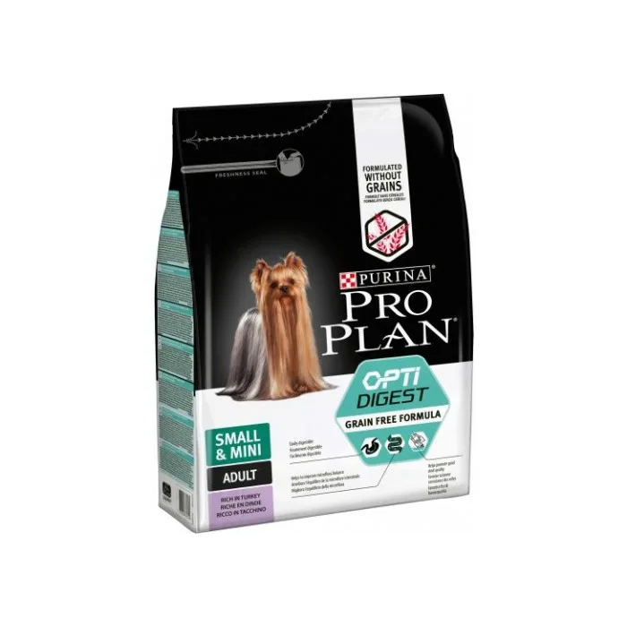 Purina Pro Plan Canine Small Adult Digestion Pavo Grain Free 2,5 kg - Alimento Seco para Perros Pequeños Adultos Purina Pro Plan Canine Small Adult Digestion Pavo Grain Free 2,5 kg - Alimento Seco para Perros Pequeños Adultos
